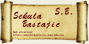 Sekula Bastajić vizit kartica